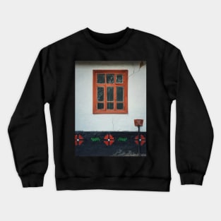 Traditional moldavian house details Crewneck Sweatshirt